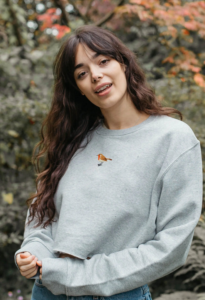 robin womens cropped sweatshirt Big Wild Thought