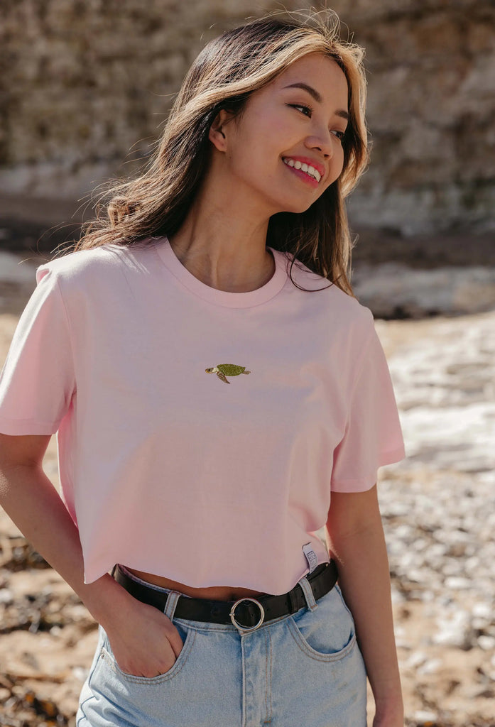 sea turtle womens cropped t-shirt Big Wild Thought
