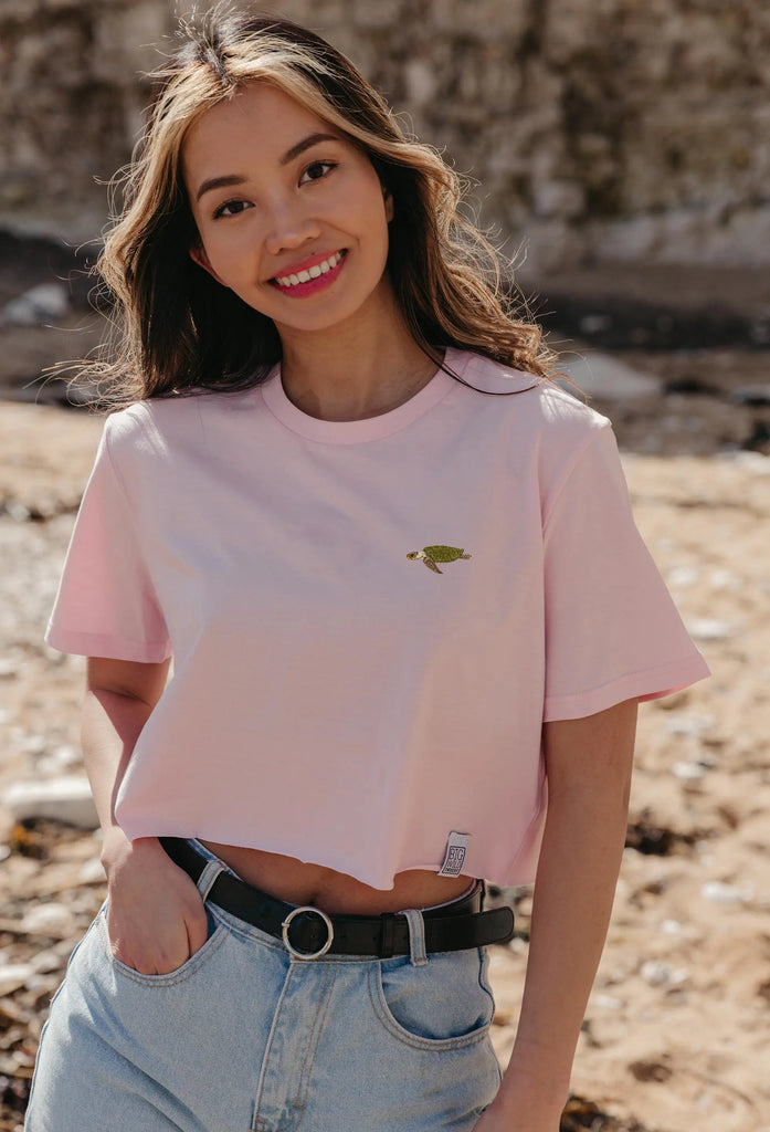 sea turtle womens cropped t-shirt Big Wild Thought