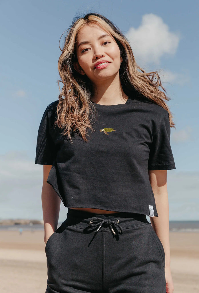 sea turtle womens cropped t-shirt Big Wild Thought