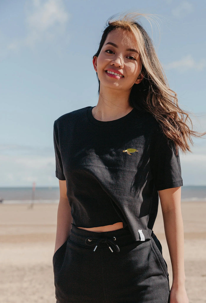 sea turtle womens cropped t-shirt Big Wild Thought