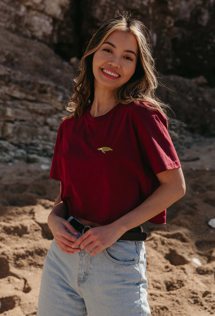 sea turtle womens cropped t-shirt Big Wild Thought