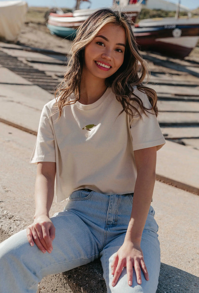 sea turtle womens cropped t-shirt Big Wild Thought