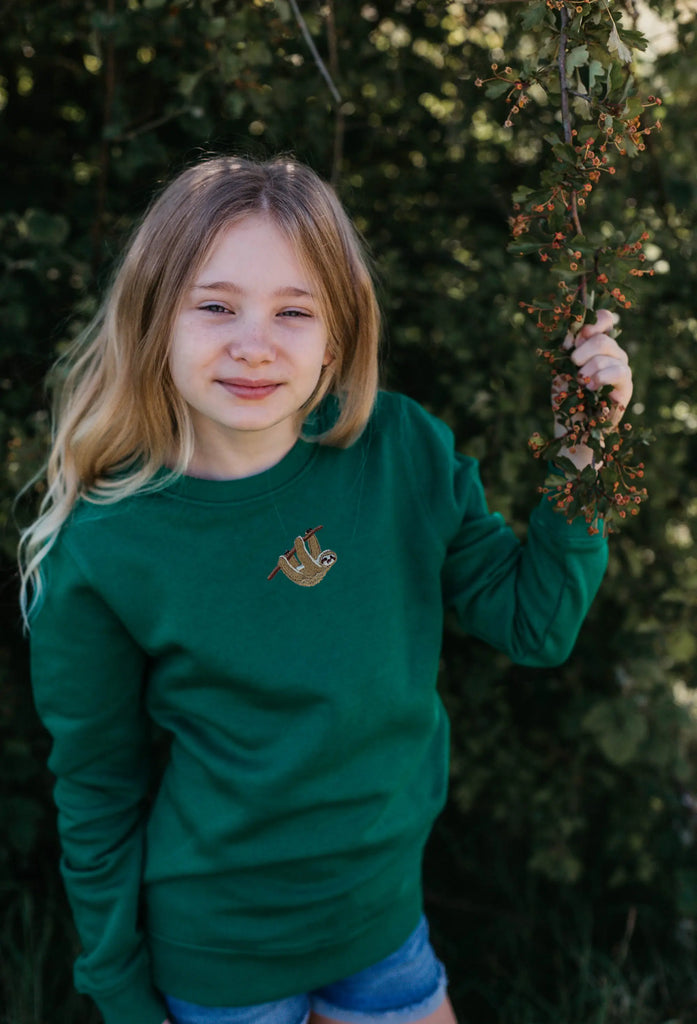 sloth childrens sweatshirt Big Wild Thought