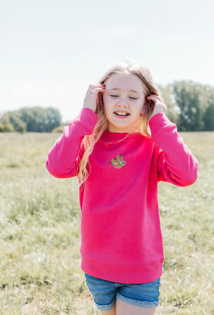 sloth childrens sweatshirt Big Wild Thought