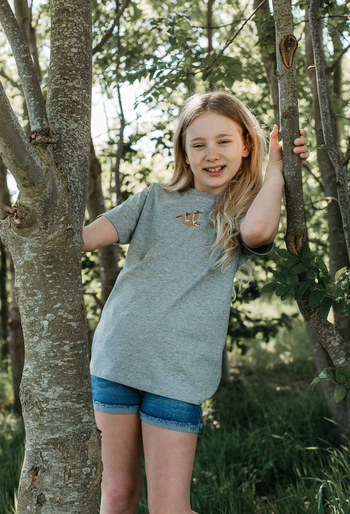 sloth childrens t-shirt Big Wild Thought