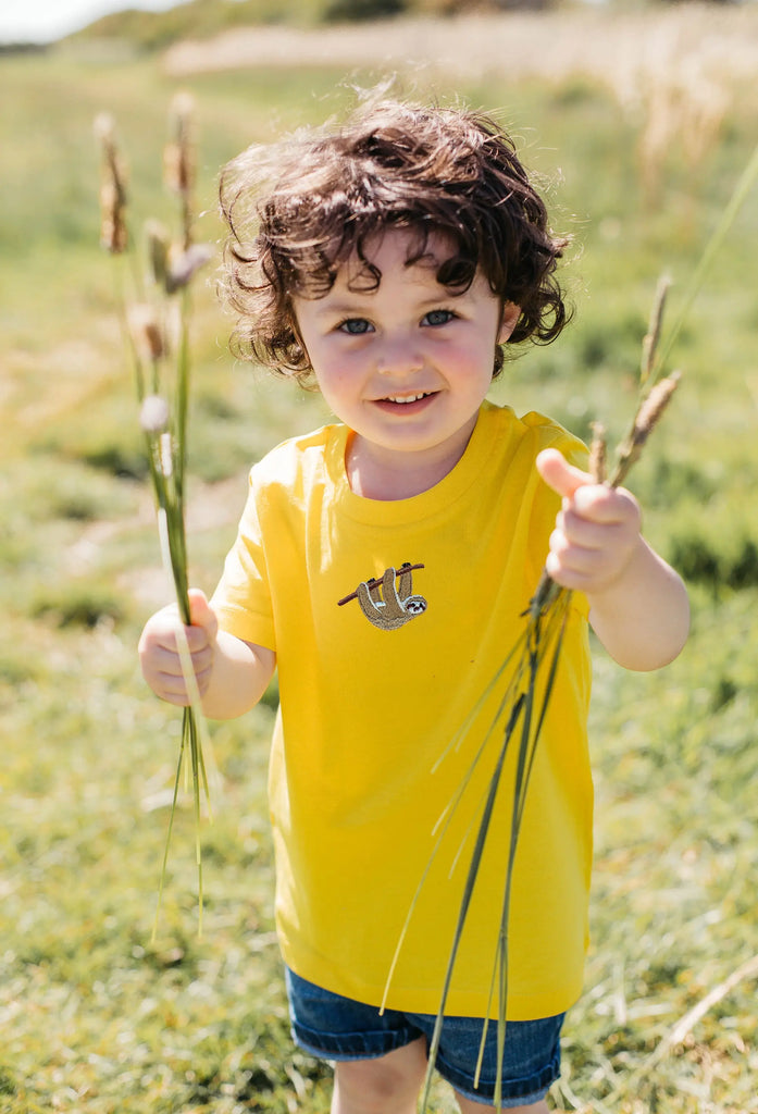 sloth childrens t-shirt Big Wild Thought