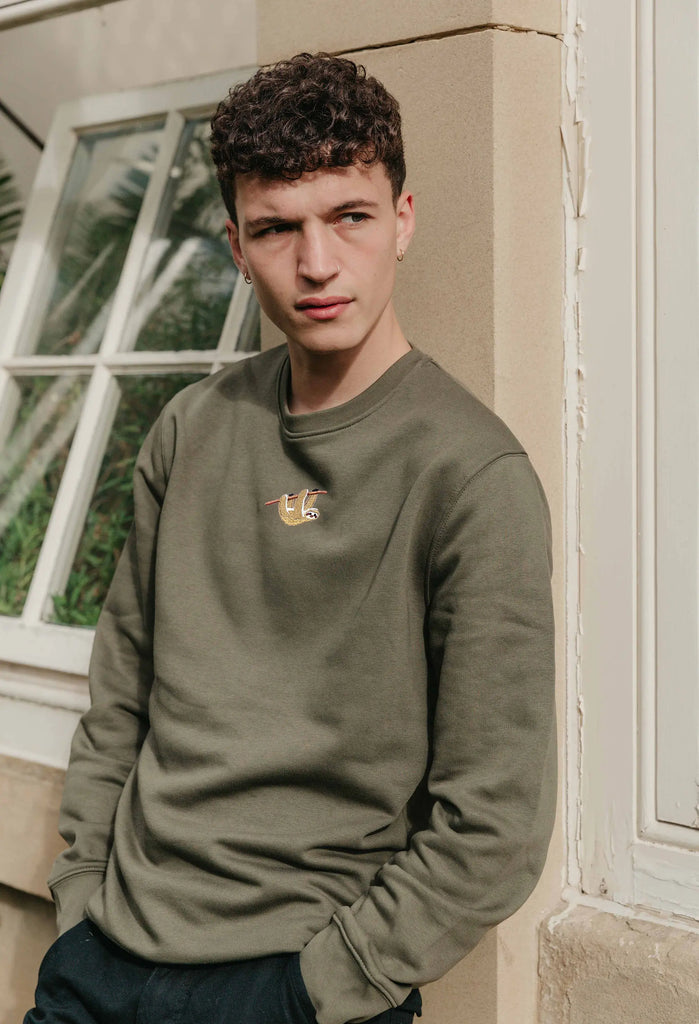 sloth mens sweatshirt Big Wild Thought