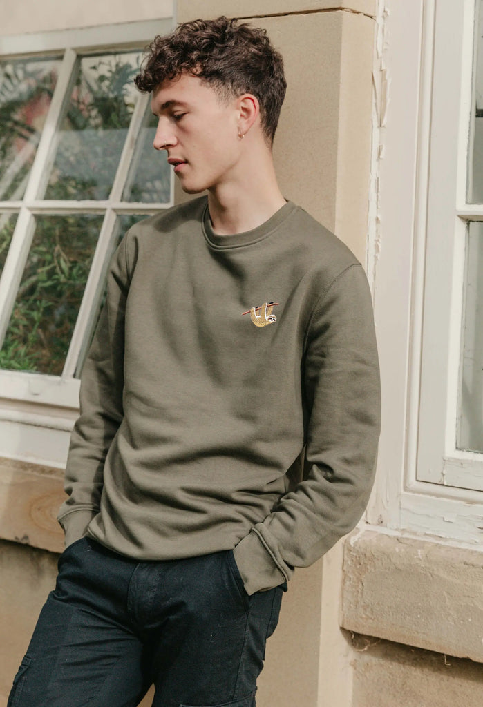 sloth mens sweatshirt Big Wild Thought