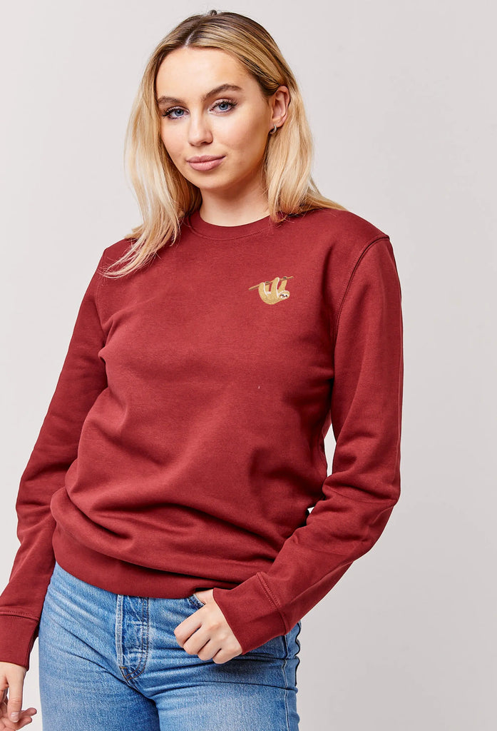 sloth womens sweatshirt Big Wild Thought