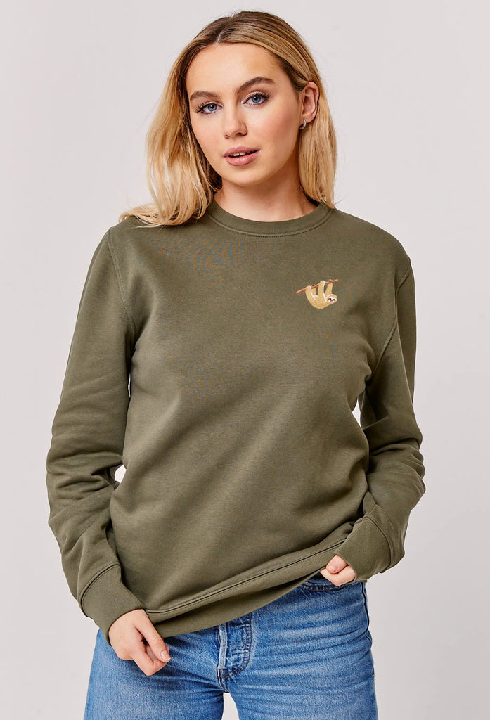 sloth womens sweatshirt Big Wild Thought