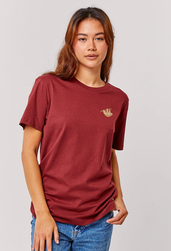sloth womens t-shirt Big Wild Thought