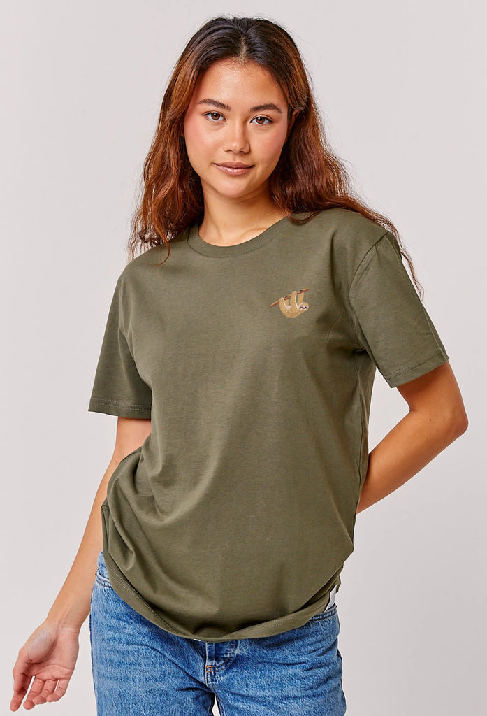 sloth womens t-shirt Big Wild Thought