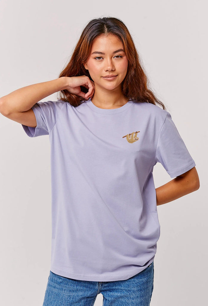 sloth womens t-shirt Big Wild Thought
