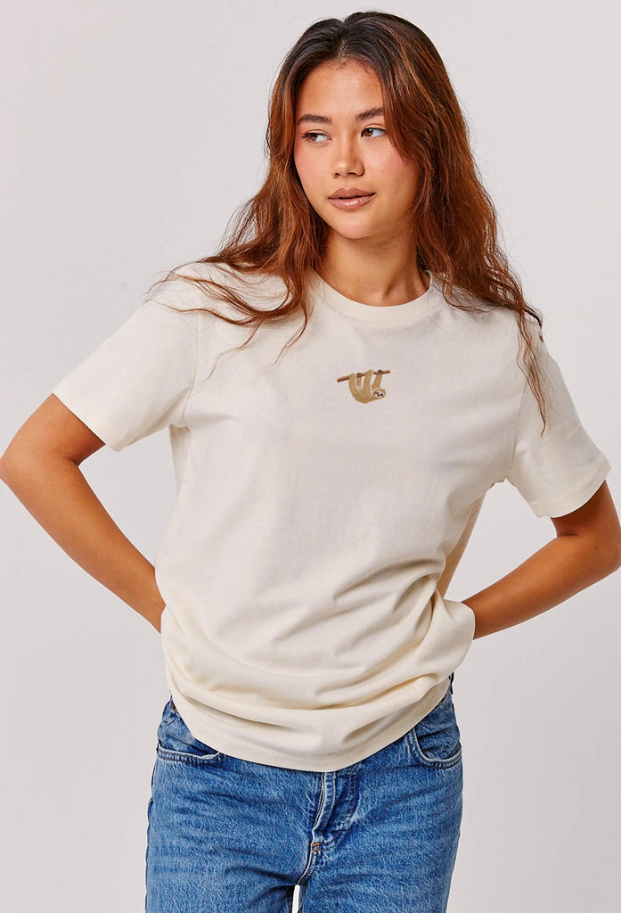 sloth womens t-shirt Big Wild Thought