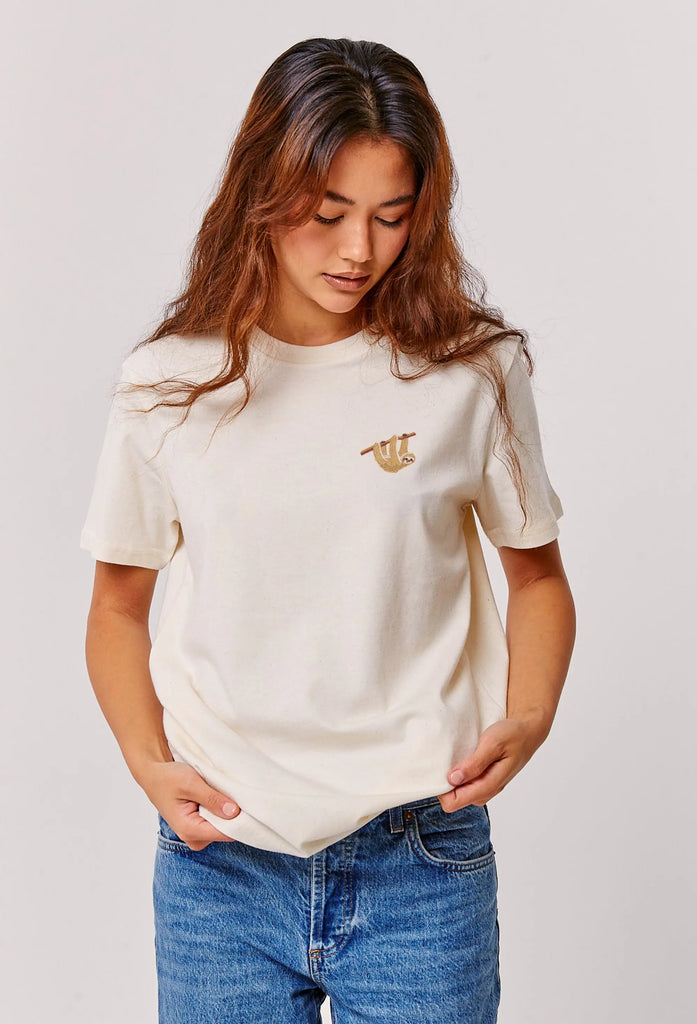 sloth womens t-shirt Big Wild Thought
