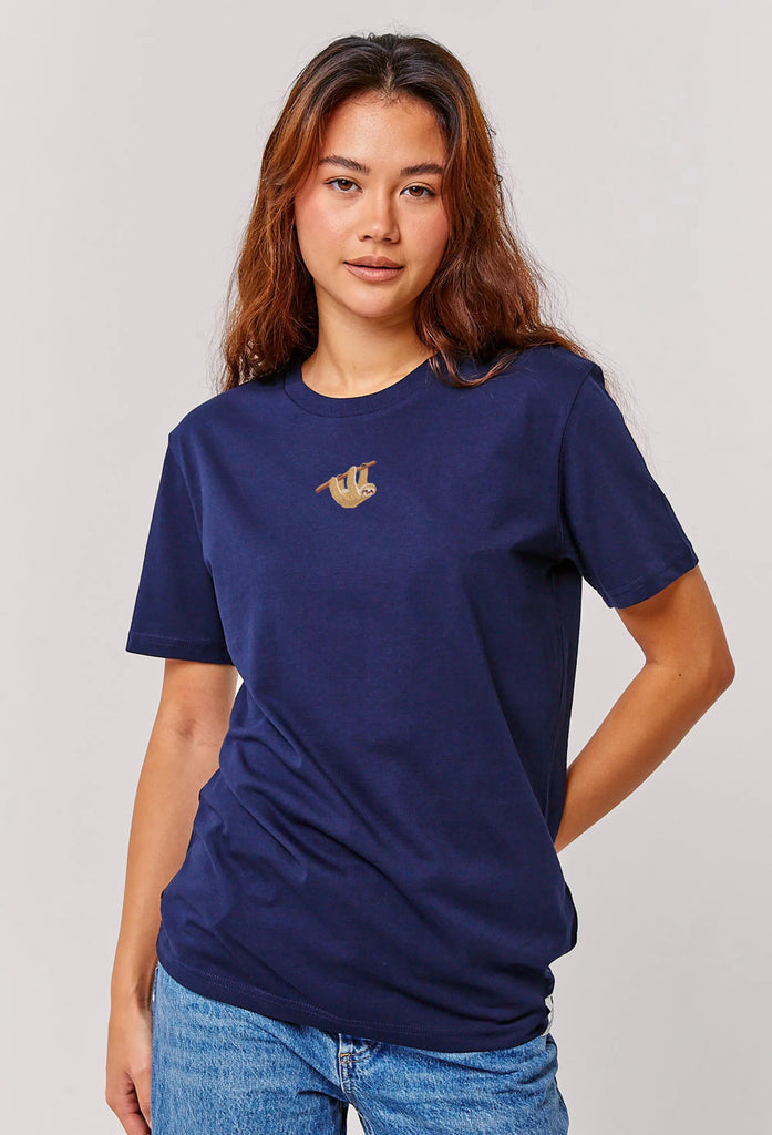 sloth womens t-shirt Big Wild Thought