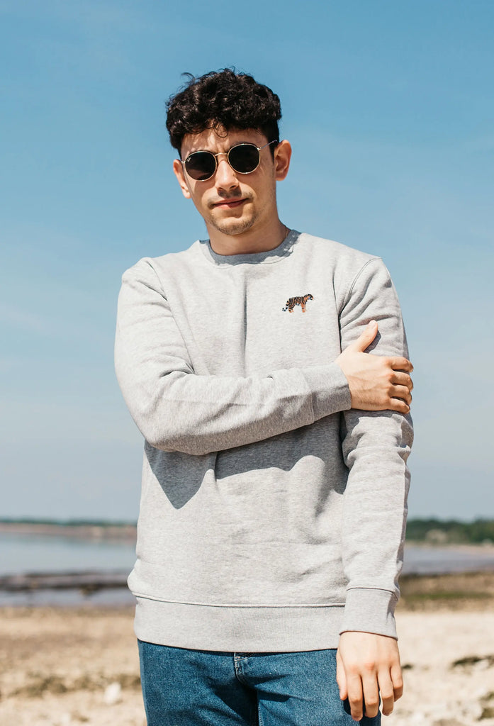 tiger mens sweatshirt Big Wild Thought