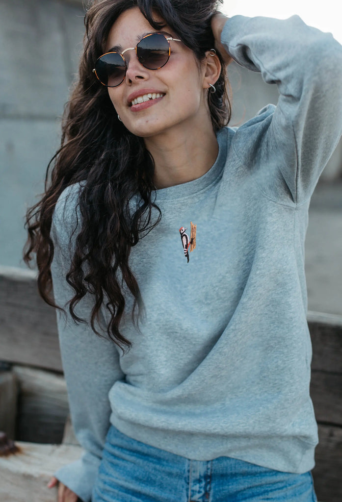 woodpecker womens sweatshirt Big Wild Thought