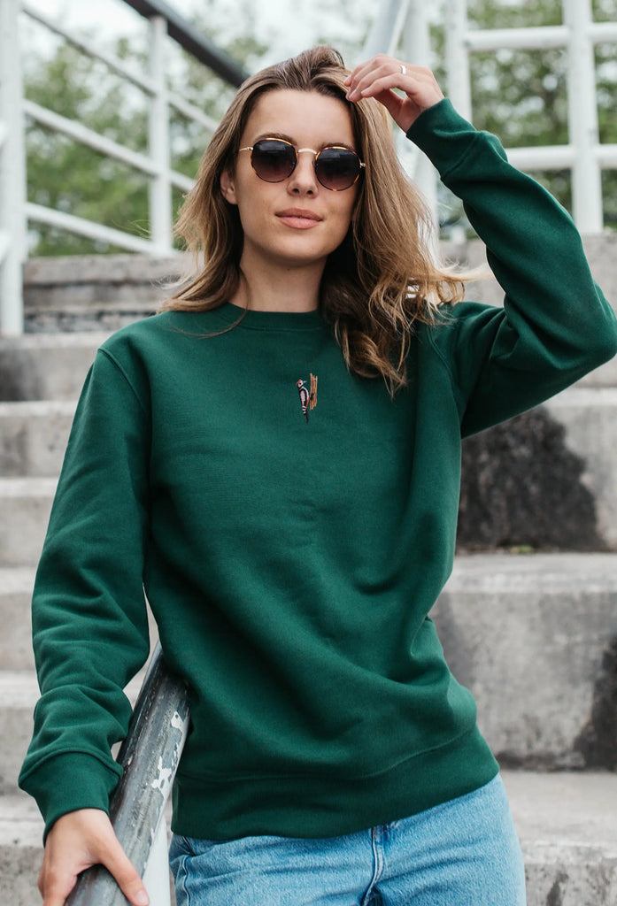 woodpecker womens sweatshirt Big Wild Thought
