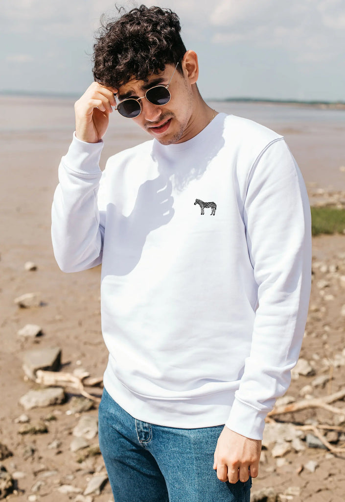 zebra mens sweatshirt Big Wild Thought