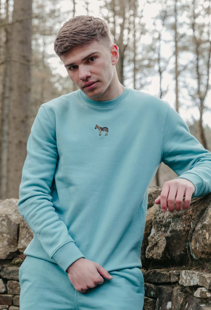 zebra mens sweatshirt Big Wild Thought