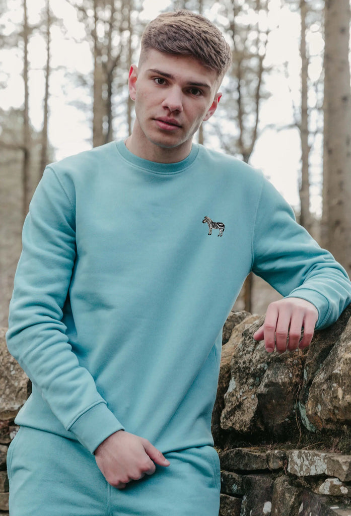 zebra mens sweatshirt Big Wild Thought