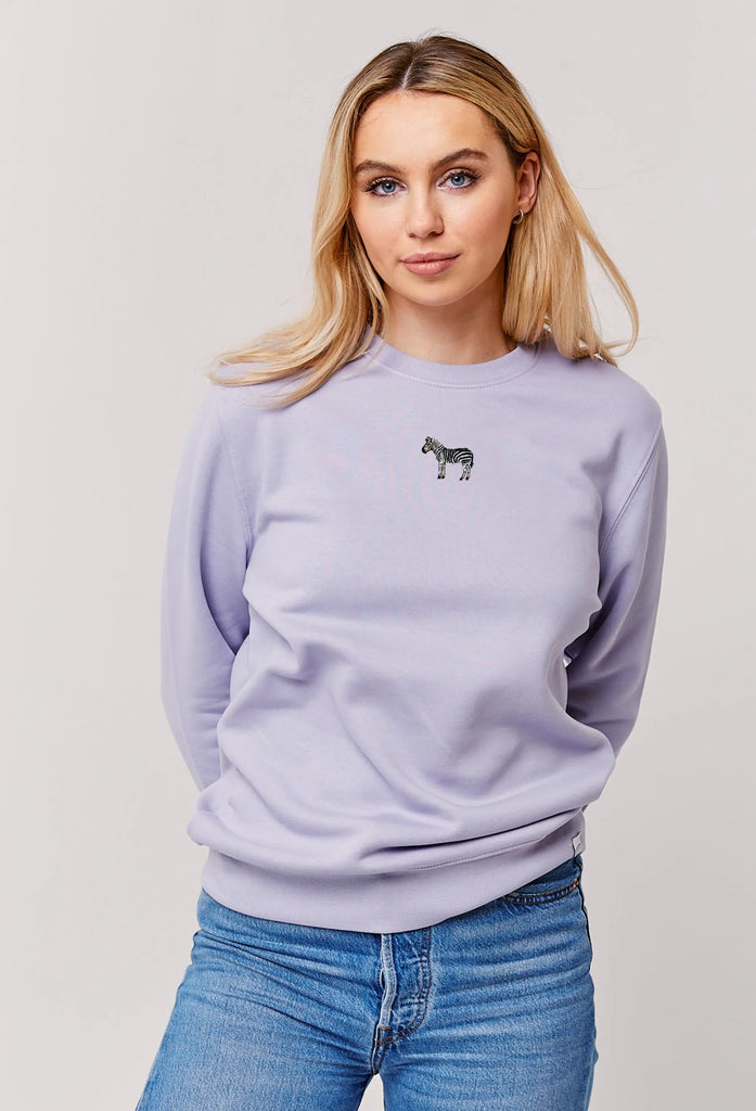 zebra womens sweatshirt Big Wild Thought