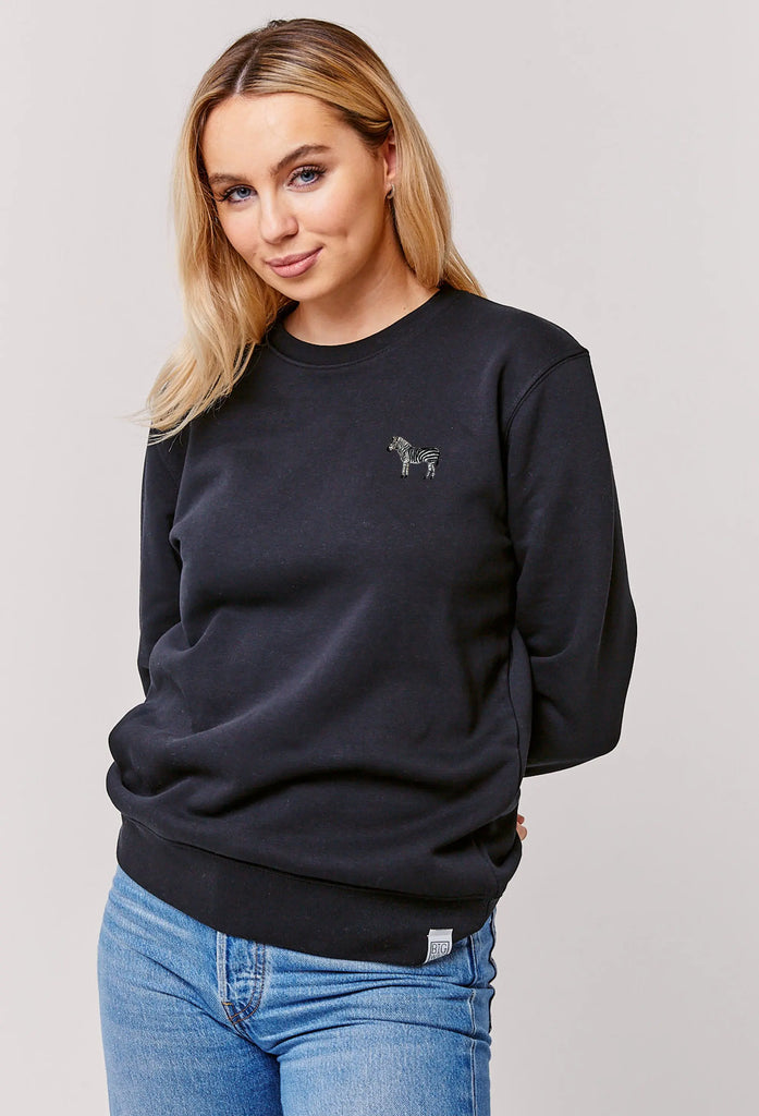 zebra womens sweatshirt Big Wild Thought