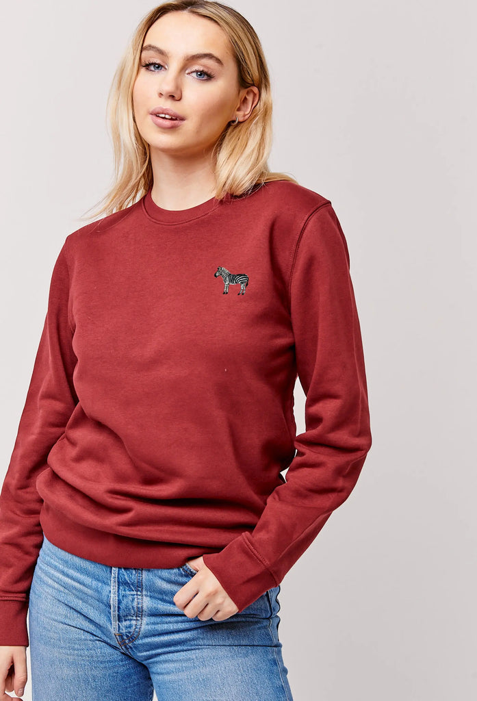 zebra womens sweatshirt Big Wild Thought