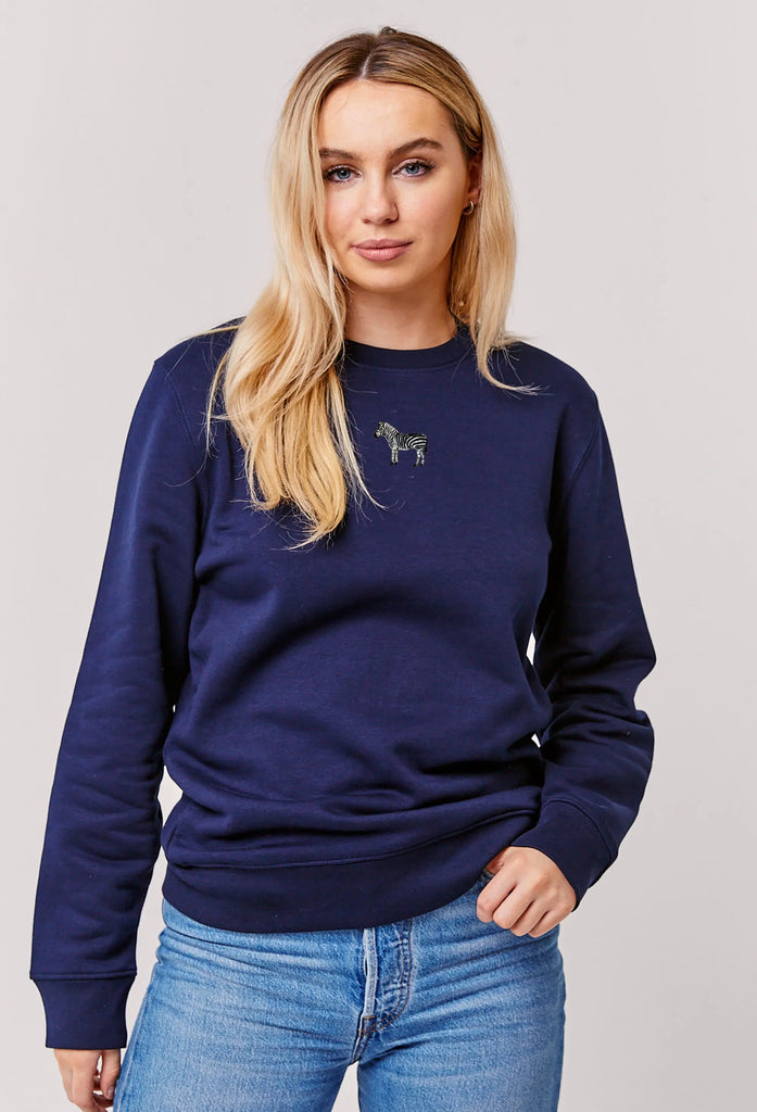 zebra womens sweatshirt Big Wild Thought