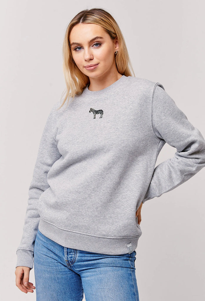 zebra womens sweatshirt Big Wild Thought