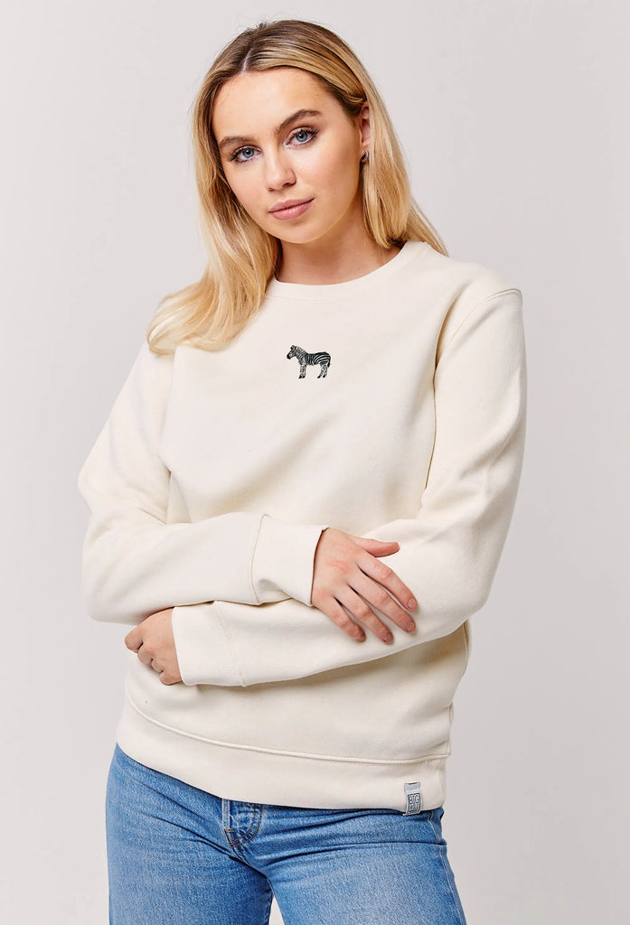 zebra womens sweatshirt Big Wild Thought