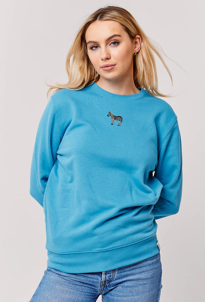 zebra womens sweatshirt Big Wild Thought
