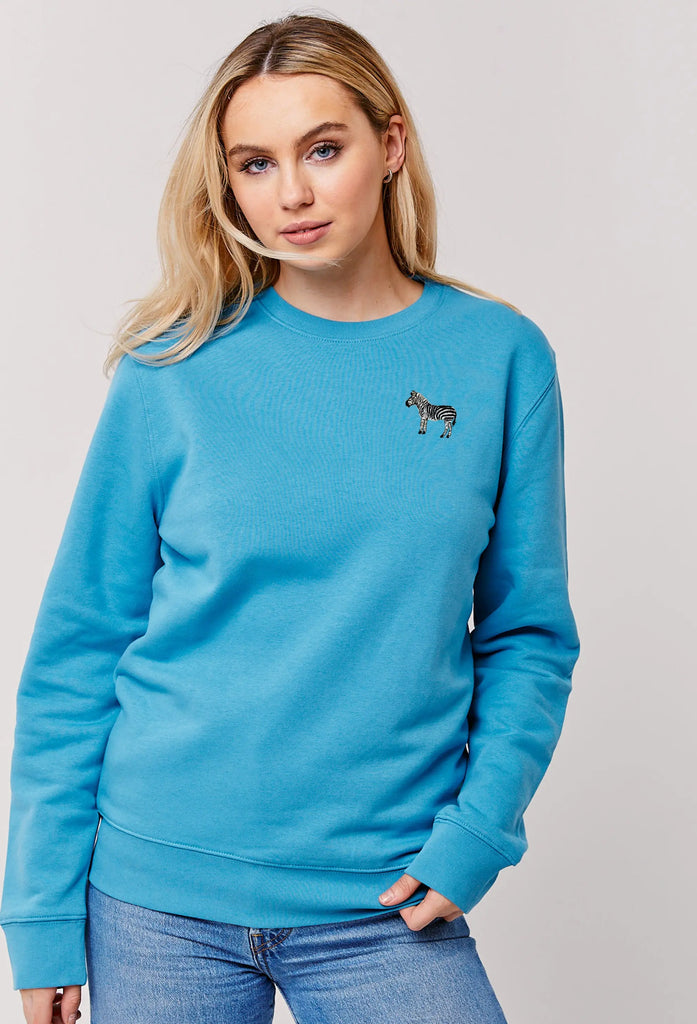 zebra womens sweatshirt Big Wild Thought