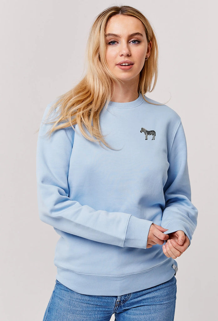 zebra womens sweatshirt Big Wild Thought