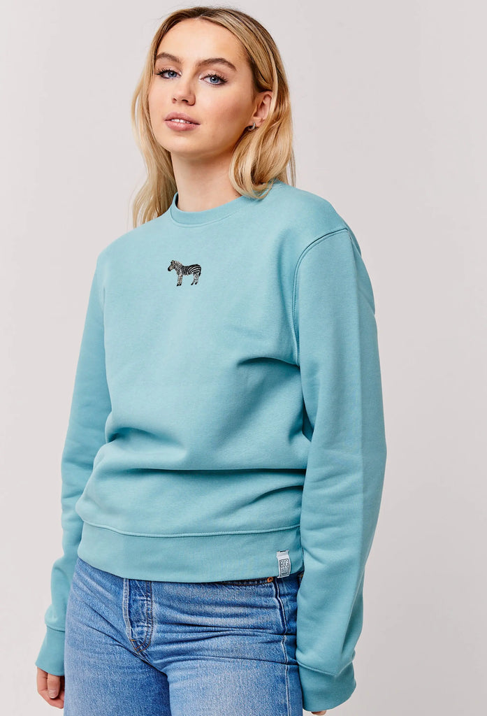 zebra womens sweatshirt Big Wild Thought