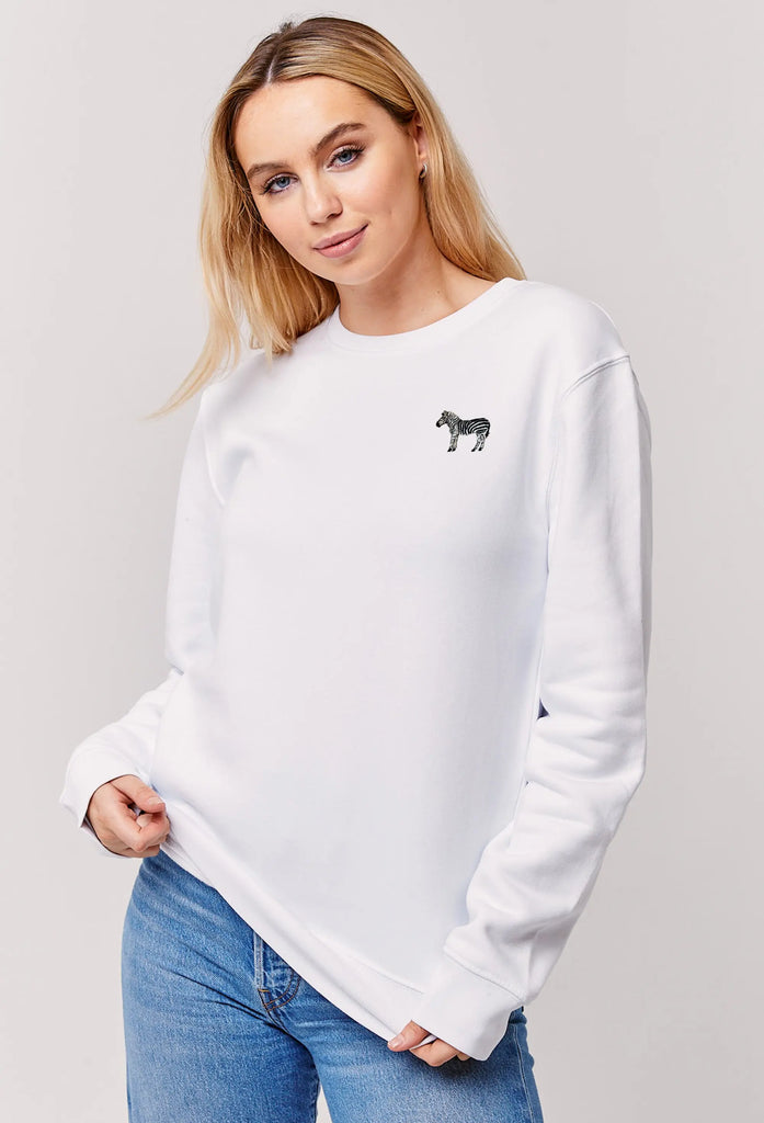 zebra womens sweatshirt Big Wild Thought