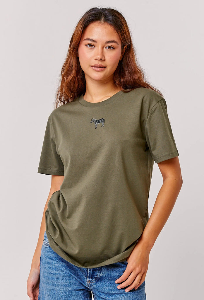 zebra womens t-shirt Big Wild Thought