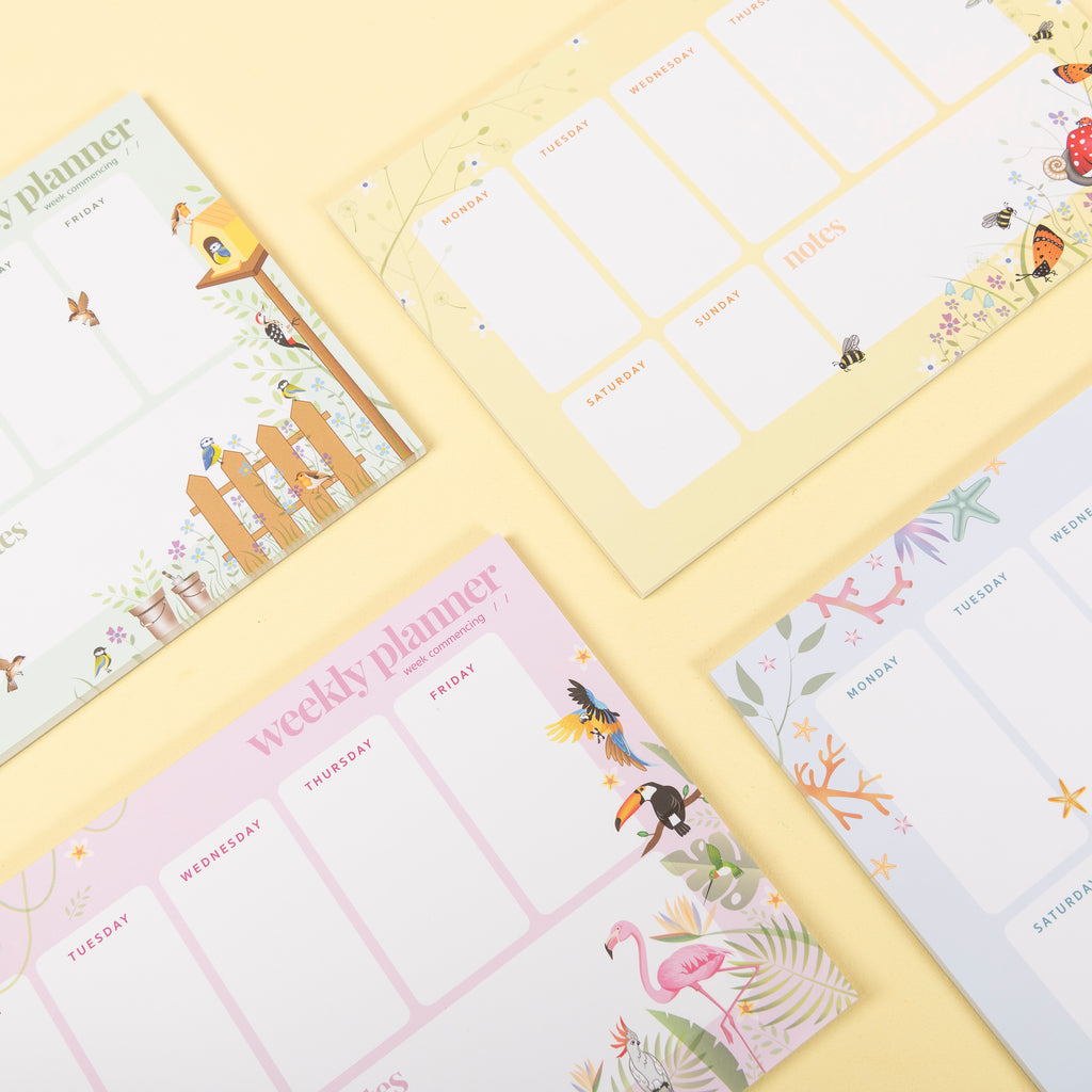 a4 seashore animal weekly planner pad Big Wild Thought