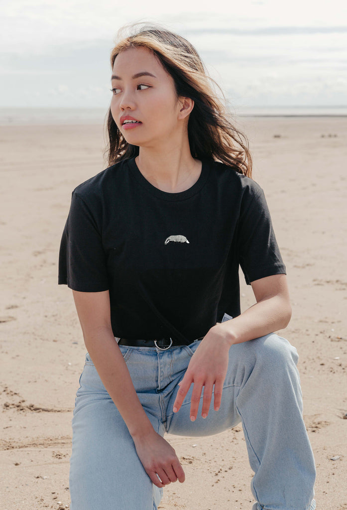 badger womens cropped t-shirt Big Wild Thought