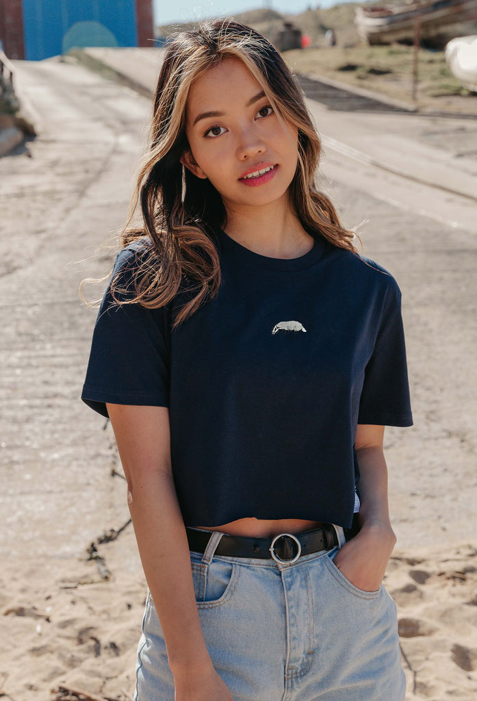 badger womens cropped t-shirt Big Wild Thought