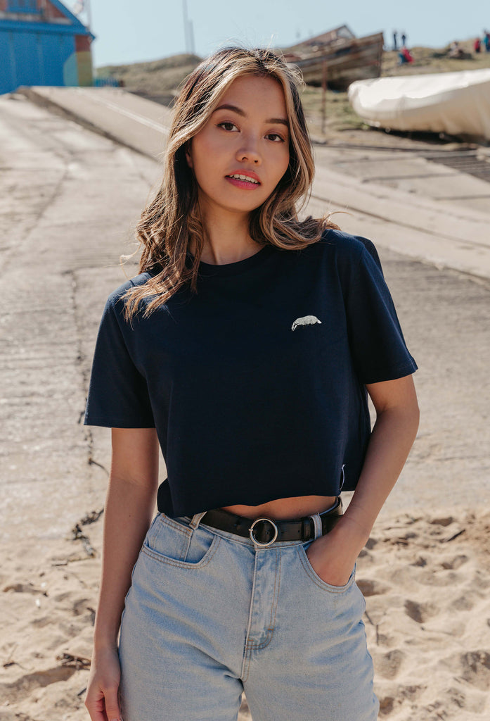 badger womens cropped t-shirt Big Wild Thought