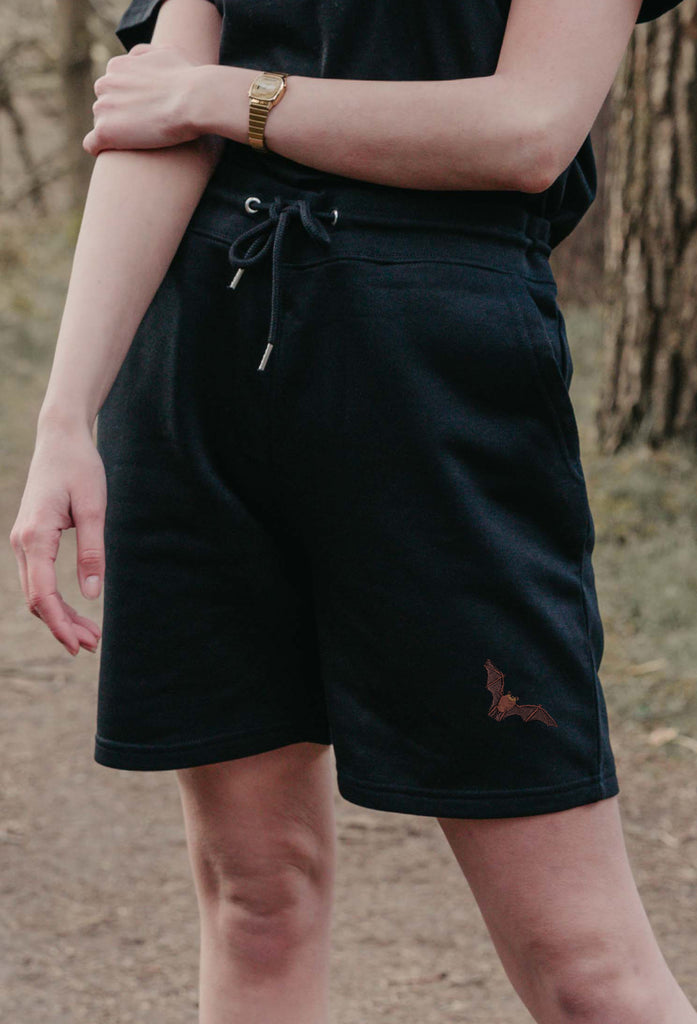bat womens sweat shorts Big Wild Thought
