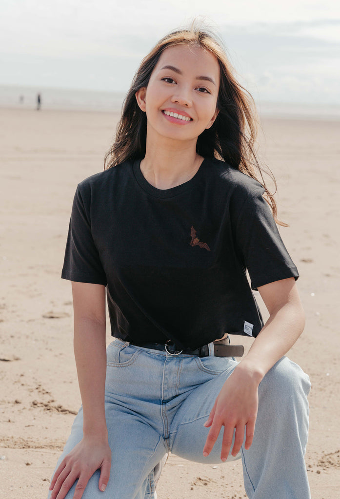 bat womens cropped t-shirt Big Wild Thought