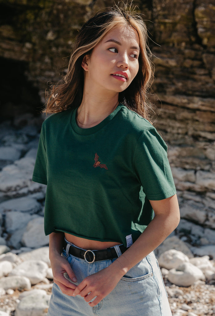 bat womens cropped t-shirt Big Wild Thought