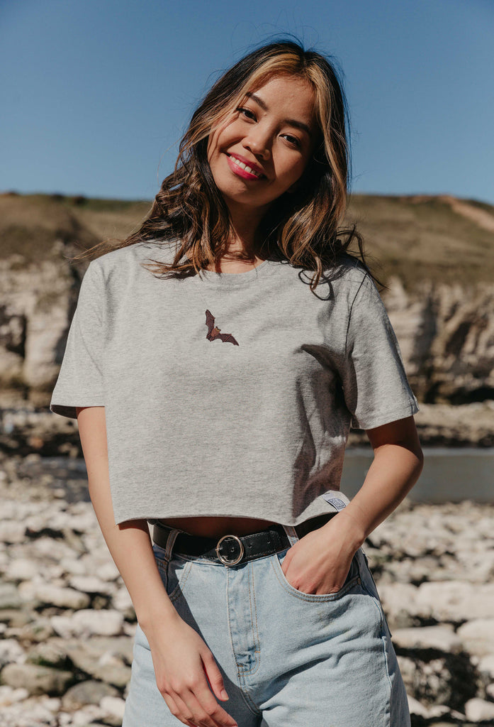 bat womens cropped t-shirt Big Wild Thought