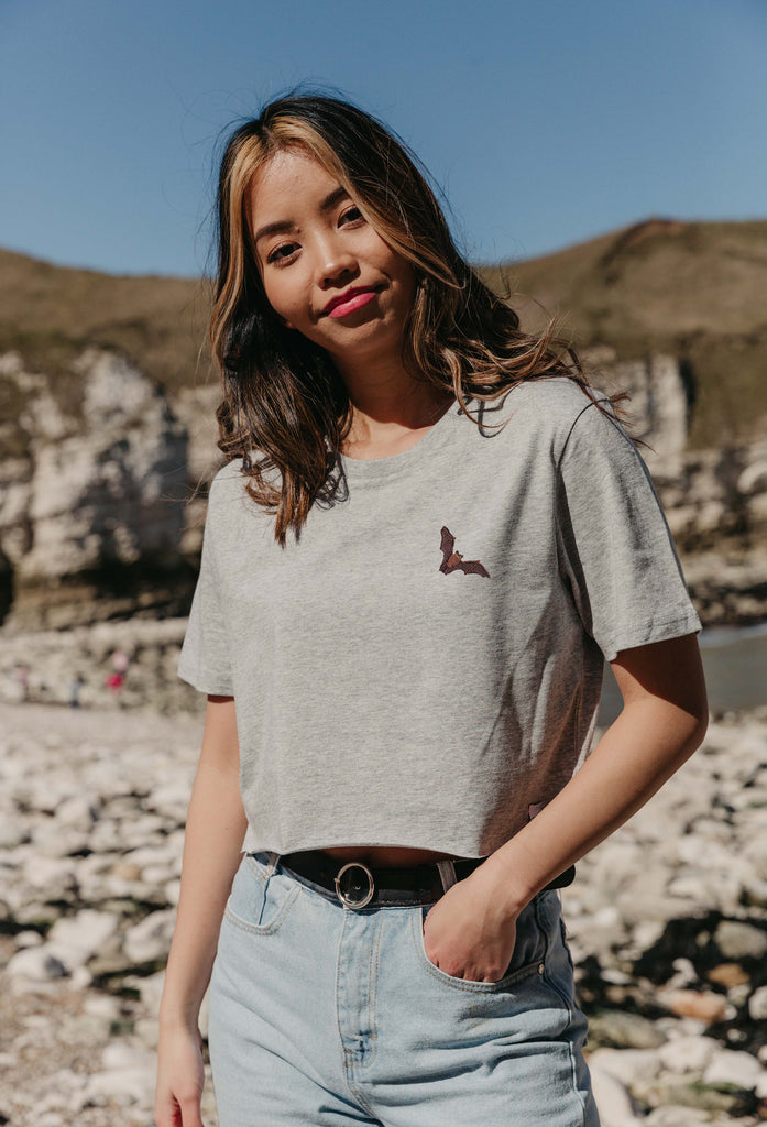 bat womens cropped t-shirt Big Wild Thought