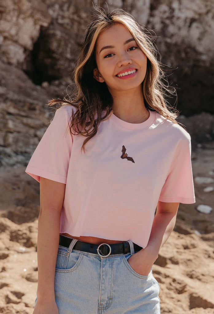 bat womens cropped t-shirt Big Wild Thought