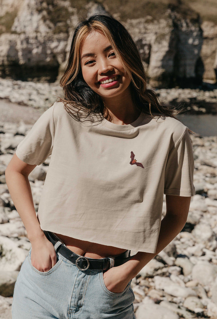 bat womens cropped t-shirt Big Wild Thought